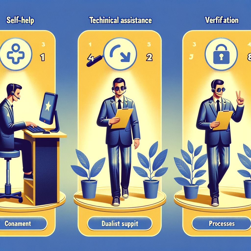 Selbsthilfe, technische Hilfe und Verifizierungsverfahren